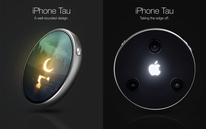 Mắt tròn mắt dẹt với ý tưởng iPhone có thiết kế hình tròn như đồng hồ, 3 camera sau