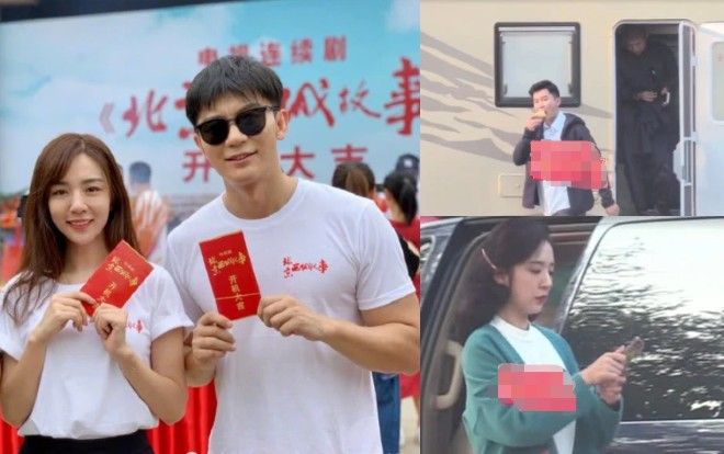 Lộ ảnh Lý Thần cùng 'bạn gái tin đồn' Vương Hiểu Thần trên phim trường