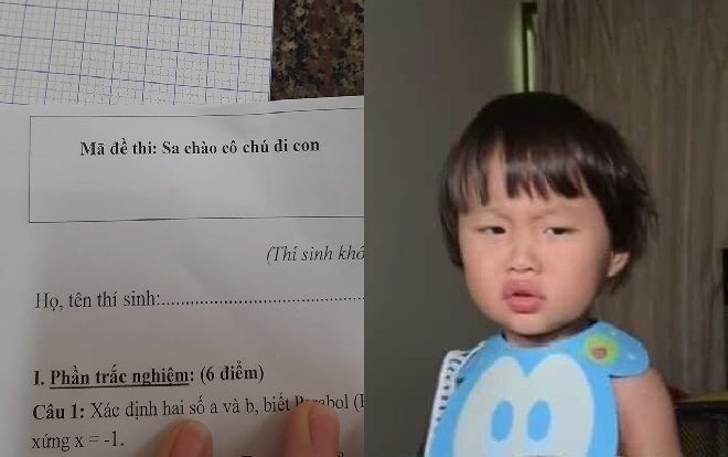 Mã đề thi bắt trend 'Sa chào các cô chú đi con' cực nhanh cực mạnh khiến cộng đồng mạng vô cùng thích thú