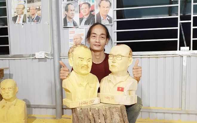 Người thợ đục tượng bầu Đức và HLV Park: 'Tôi làm vì sự trân trọng'