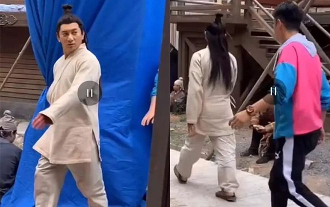 Trái ngược với Lưu Thi Thi, Ngô Kỳ Long xuất hiện với thân hình phù nề bị mỉa mai là 'thùng phi di động'