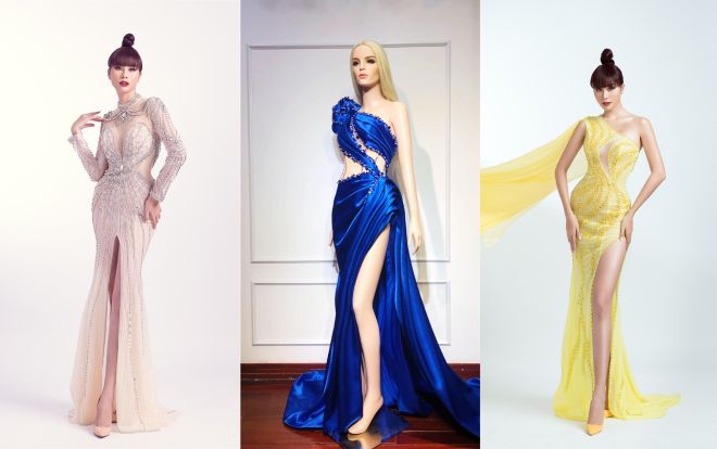 Hoàng Hạnh diện trang phục lấy cảm hứng từ ‘Hoa hồng xanh’ trong đêm chung kết Miss Earth