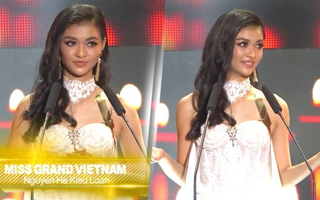 HOT: Kiều Loan lại 'tạo nét' thay váy mới, diễn thuyết về hòa bình bằng tiếng Anh 'hay nhất Top 10'