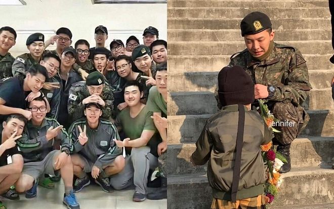 'Cưng xỉu' với hình ảnh G-Dragon chụp hình cùng đồng đội, bật khóc và chào đón fan nhí ngày ra quân