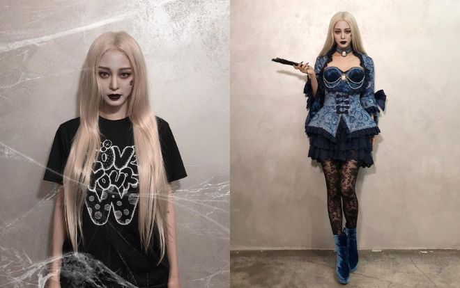 Kiều nữ Hàn Quốc chịu chơi biến hóa ma mị đỉnh cao với trang phục Halloween khiến fan thán phục