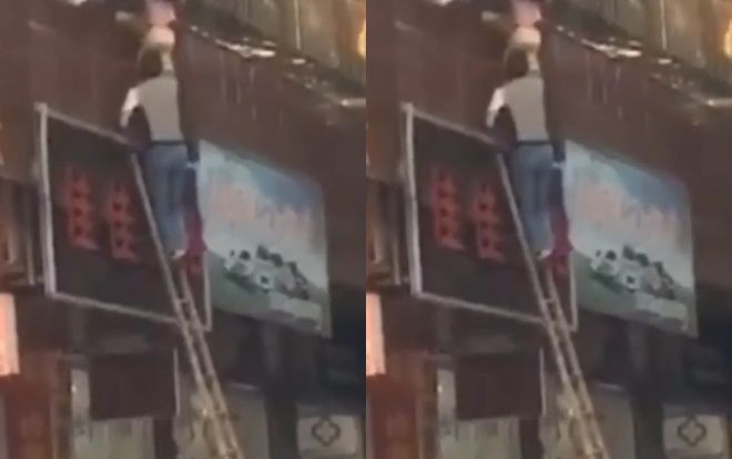 Bé trai nghịch ngợm khiến đầu bị kẹt, cả người lơ lửng ngoài ban công