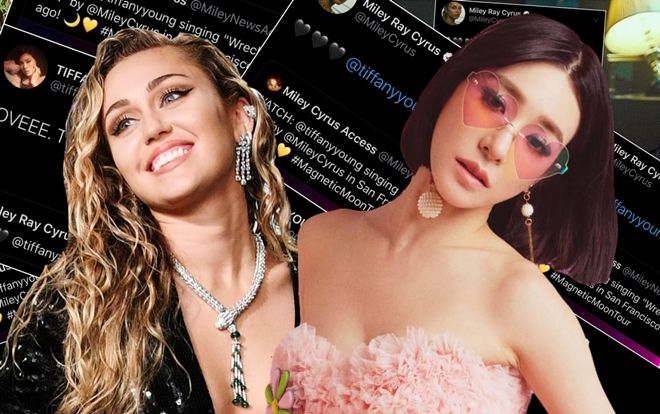 Fan 'bấn loạn' trước màn tương tác cực mạnh của Miley Cyrus và Tiffany Young (SNSD)
