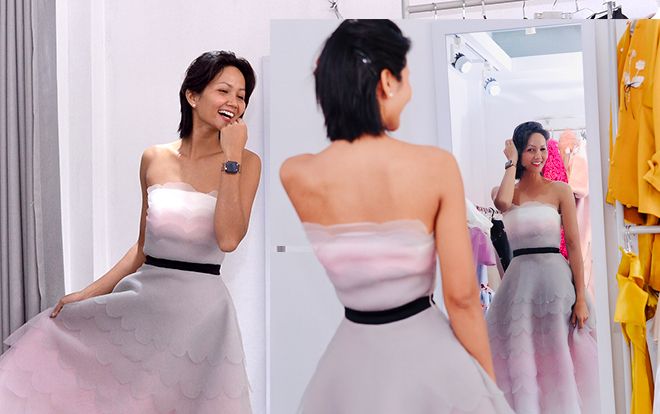 Hoa hậu H'Hen Niê để mặt mộc đi thử đồ cực xinh yêu nhưng lý do diễn show mới gây cảm động