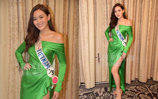 Tường San tiếp tục diện 'đồ cũ' ở Miss International 2019, vẫn xinh lung linh dù mắc lỗi váy nhăn nhàu