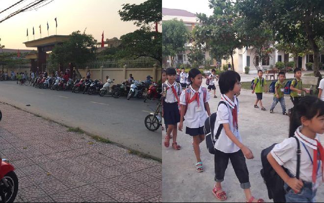 Trường người ta 'gây sốt' mạng xã hội: Cả phụ huynh và học sinh đều xếp hàng ngay ngắn sau giờ tan học