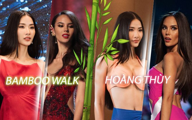 Thích 'slow-mo turn' của Catriona Gray, Hoàng Thùy mang 'Bamboo Walk' - 'Bước tre' đến Miss Universe?