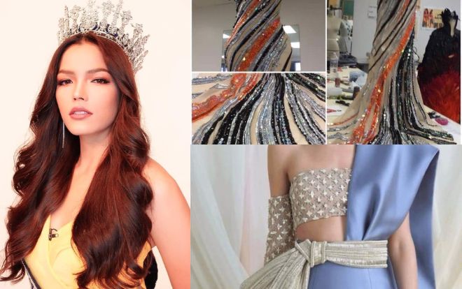 'Rò rỉ' mẫu trang phục dạ hội của Hoa hậu Thái Lan ở Miss Universe 2019, fan nhanh tay mách cho Hoàng Thùy