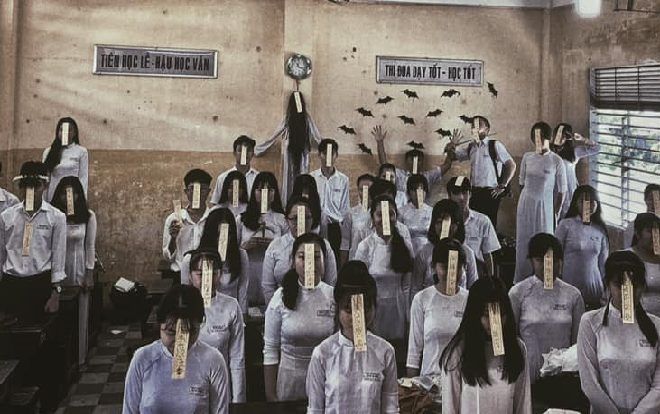 Lớp học chụp ảnh tập thể concept mùa Halloween 'ma mị' khiến cộng đồng mạng ‘dựng tóc gáy’