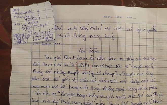 Ngỡ rằng sử dụng ‘phao' trót lọt môn Văn, nam sinh ngay lập tức 'méo mặt' vì hành động 'không đánh mà khai' của mình