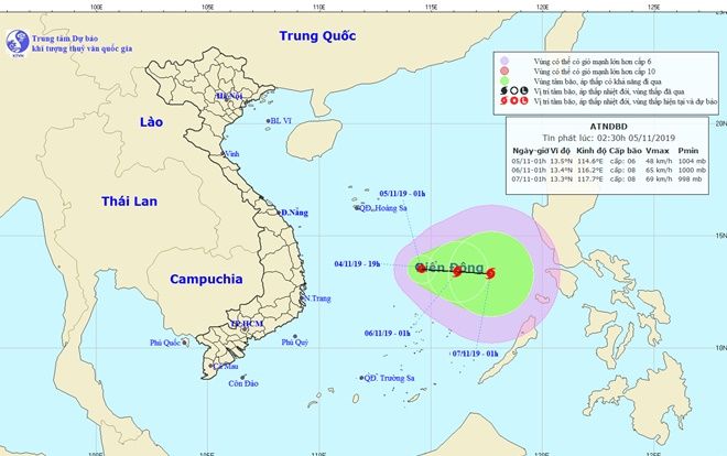 Áp thấp nhiệt đới hình thành trên Biển Đông, có khả năng mạnh lên thành bão