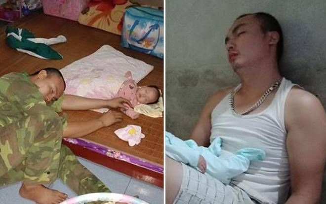 Hình ảnh chồng 'nhà người ta' ngủ gục khi thức chăm con giúp vợ khiến dân mạng phấn khích vì quá đáng yêu