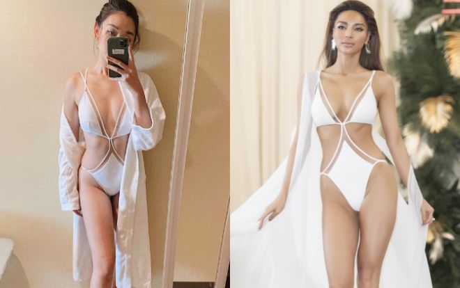 Mặc áo tắm cắt khoét táo bạo giống Siêu mẫu Khả Trang, Tường San có lập kỳ tích như đàn chị?