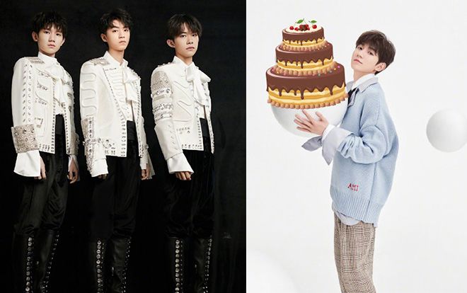 Vương Tuấn Khải và Dịch Dương Thiên Tỉ canh đúng 0h chúc mừng sinh nhật Vương Nguyên