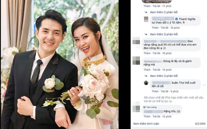 'Siêu' đám cưới của Đông Nhi và Ông Cao Thắng: Cô dâu vàng 'đeo trĩu cổ', dân mạng hài hước hỏi 'đeo vàng nặng quá thì chị đưa em cũng được ạ'