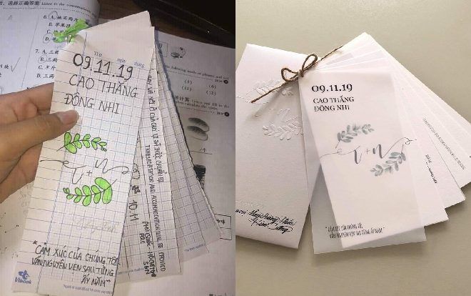 Học sinh bắt ‘trend’ cực nhanh, thiết kế thiệp mời đám cưới Đông Nhi - Ông Cao Thắng khiến cư dân mạng cười ngất