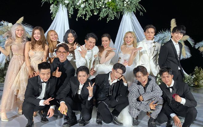 'Gia đình' Đông Nhi - Ông Cao Thắng: LipB - Han Sara đẹp không kém cô dâu, Toki tái ngộ UNI5, Song Luân chuẩn soái ca