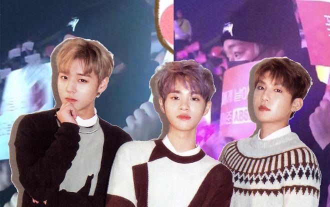 Fan Wanna One rần rần khi 'tiên tử nháy mắt' Park Jihoon đến concert cổ vũ cho Woojin và Daehwi