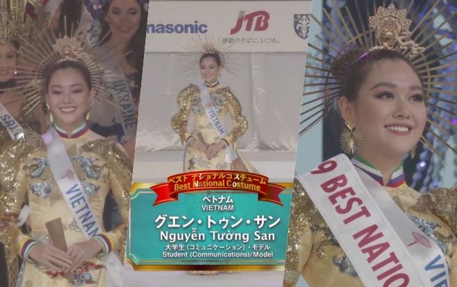 CLIP: Đại diện Việt Nam - Tường San giành giải Trang phục dân tộc đẹp nhất Hoa hậu Quốc tế 2019