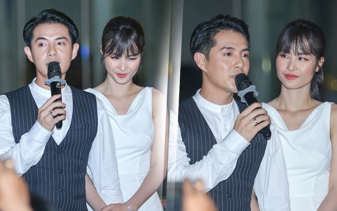 Đông Nhi đứng nép mình bên Ông Cao Thắng hậu đám cưới