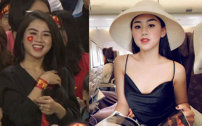 Nữ CĐV xinh đẹp xuất hiện trên khán đài trận Việt Nam - UAE: 'Tưởng lạ hóa ra người quen bất ngờ!'