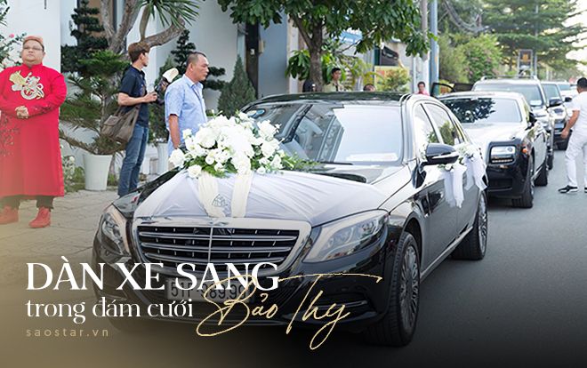 Choáng ngợp với dàn xe sang Rolls-Royce, Mercedes-Maybach trong đám cưới của Bảo Thy