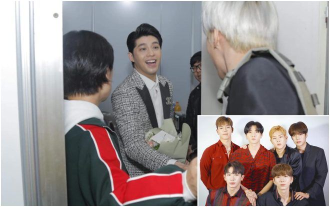 Khoảnh khắc đẹp: Minhyuk (MONSTAR X) đến tận phòng chờ, tay bắt mặt mừng chào hỏi Noo Phước Thịnh