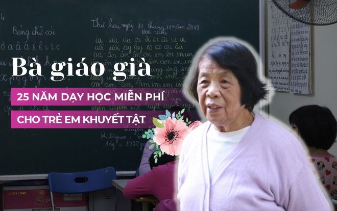 Lớp học đặc biệt suốt 25 năm không lấy một đồng học phí dành cho trẻ khuyết tật của bà giáo 78 tuổi