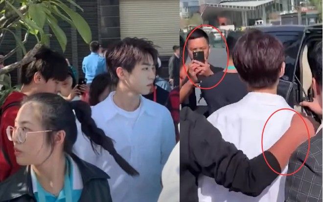 Vương Tuấn Khải bị người lạ mặt khoác vai, dân mạng chỉ trích bảo an, lo sợ sự việc như Nhậm Đạt Hoa xảy ra lần nữa