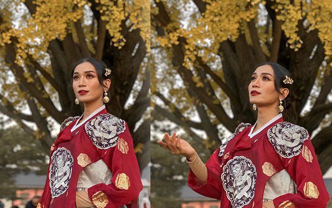 Diện hanbok, make up long lanh, BB Trần được khen xinh chuẩn 'gái Hàn'