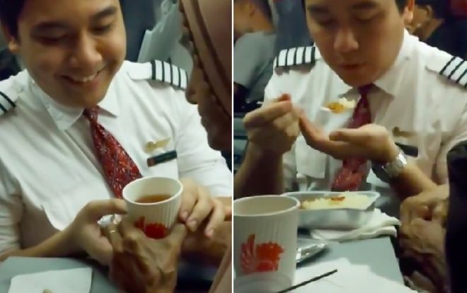 Nam tiếp viên kiên nhẫn trò chuyện, đút thức ăn cho cụ bà 117 tuổi trên máy bay khiến dân mạng 'tan chảy'