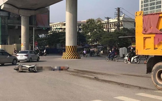 Hai ông cháu tử vong sau va chạm với xe tải ngay gần Đại học Công nghiệp