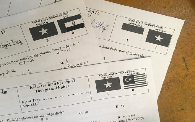 Cô giáo ‘nhà người ta’, hâm mộ Đội tuyển Việt Nam đến mức đưa tỉ số của loạt trận Vòng loại World Cup vào trong mã đề