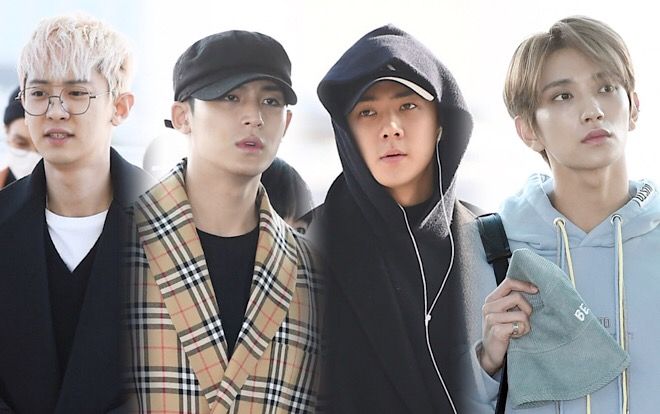 Dàn visual của EXO và SEVENTEEN đọ mặt mộc tại sân bay