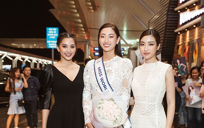 Lương Thùy Linh váy trắng đẹp như thiên nga được dàn hoa hậu cực phẩm tiễn lên đường thi Miss World