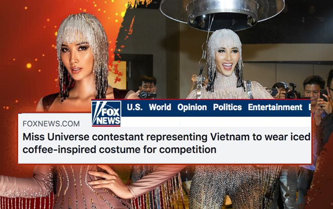 Trang phục dân tộc của Hoàng Thùy xuất hiện trên báo Mỹ: 'Cafe phin' chiến thắng 'cực kỳ hợp lý'