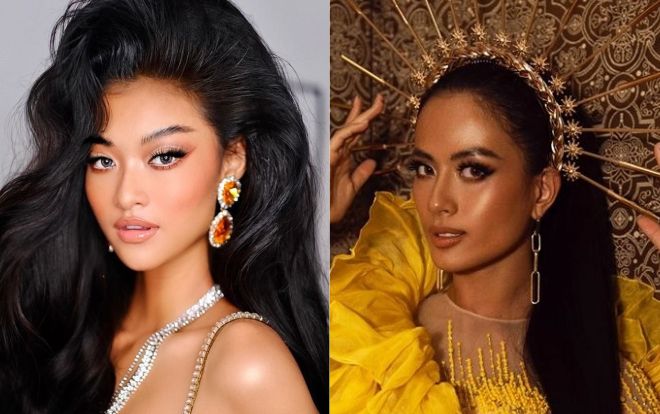 Trang điểm mắt xếch, da nâu Kiều Loan như chị em sinh đôi với cô giáo catwalk của mình