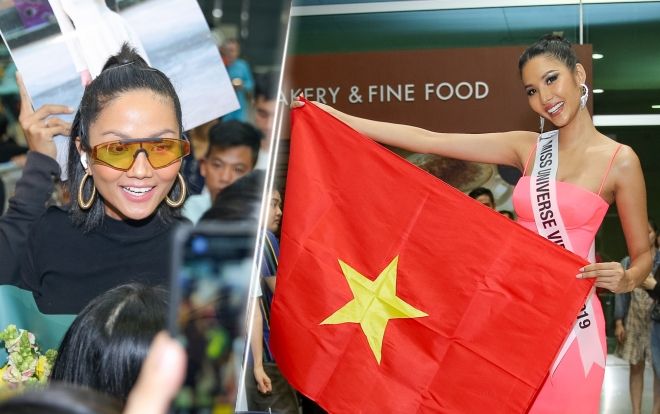 H'Hen Niê cùng fan Việt hừng hực khí thế tiễn Hoàng Thùy sang Mỹ thi Miss Universe 2019