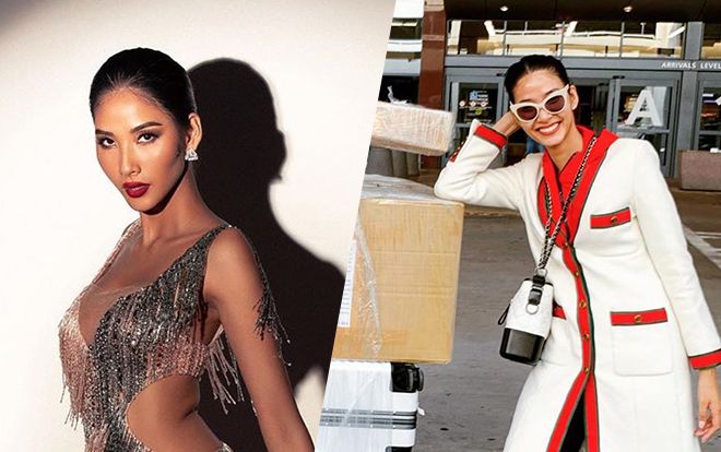 Hoàng Thùy diện 'full cây đồ hiệu' có mặt tại Mỹ: 'Tôi sẵn sàng để tỏa sáng tại Miss Universe'