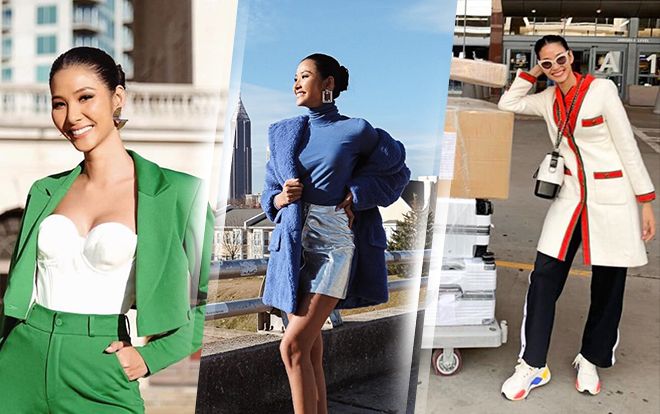 Hoàng Thùy thả dáng tại Mỹ chờ nhập cuộc Miss Universe: 1 ngày diện 4 bộ đồ thật chứ chẳng đùa!