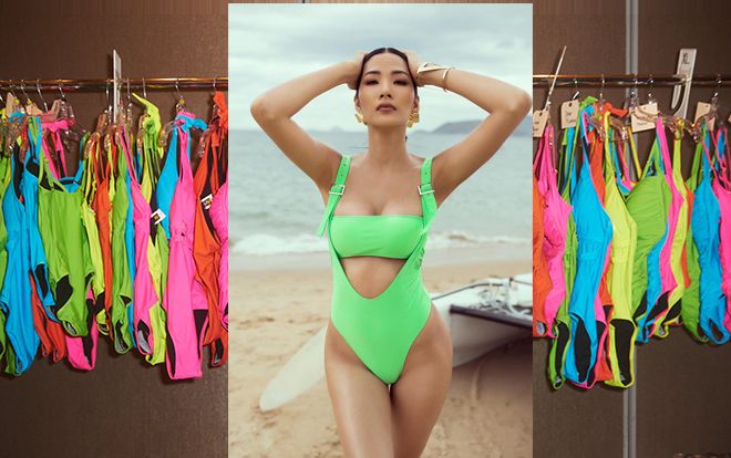 Lộ diện mẫu bikini ở Miss Universe, xanh neon được fan vote 'điên đảo' cho Hoàng Thùy
