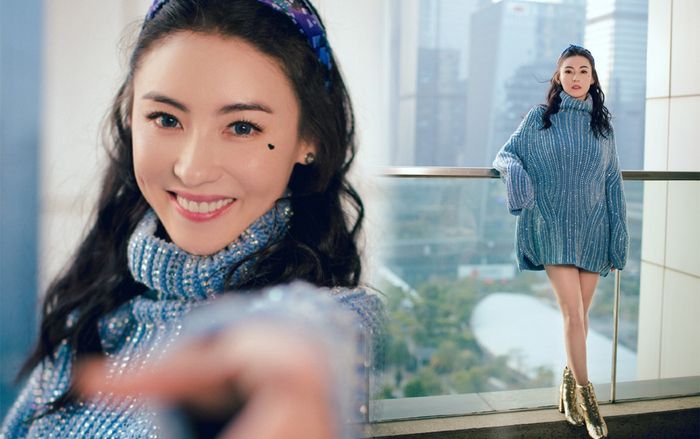 Trương Bá Chi xinh đẹp như thiếu nữ 20 dù đã U40, khóe mắt điểm xuyến trái tim theo phong cách 'Thơ hột lệ'