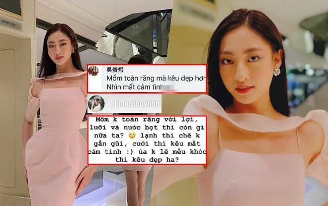 Diện váy hồng 'chuẩn đẹp' Miss World, Lương Thùy Linh đáp trả anti-fan chê 'cười toàn răng'