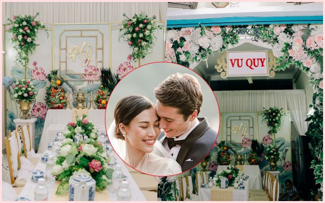 Nhà Hoàng Oanh trước thềm hôn lễ: Không gian ngập tràn sắc hồng và hoa sen trang nhã!