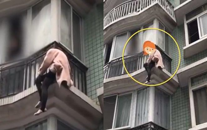 Cãi nhau với chồng, người vợ trẻ trèo ban công đòi tự tử