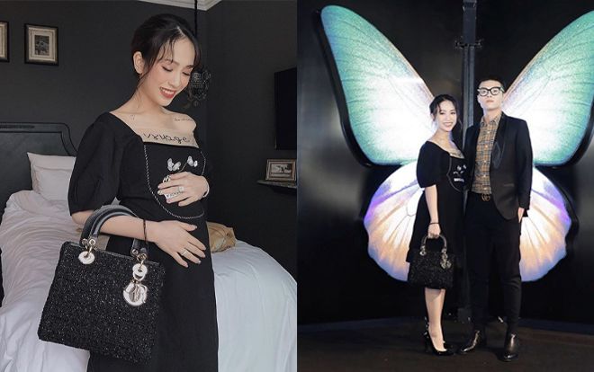 Bụng bầu 'vượt mặt', ái nữ Minh Nhựa gây chú ý khi vẫn diện dày cao lênh khênh
